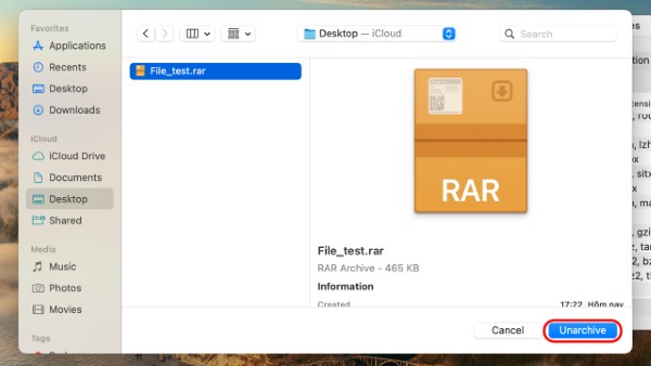 Chọn The Unarchiver