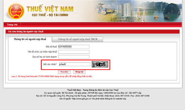 Nhập mã số thuế để xem kết quả chính xác hơn