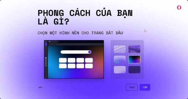Chọn hình nền cho giao diện trang chủ
