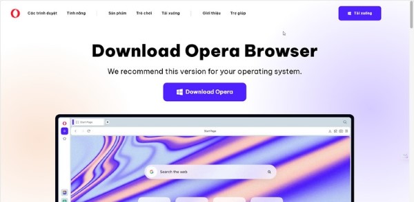 Truy cập địa chỉ: https://www.opera.com/vi