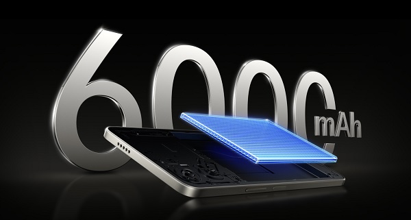 Pin dung lượng 6.000mAh hỗ trợ sạc nhanh 44W