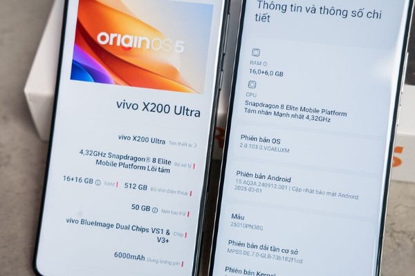 Hai thiết bị chạy trên nền tảng Android 15 mới nhất với giao diện tùy biến riêng