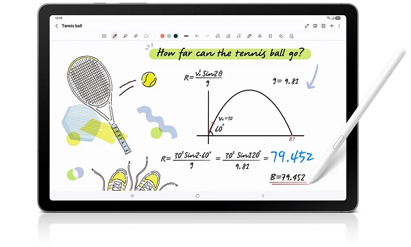 Galaxy Tab S10 Lite vẫn được trang bị S Pen, phụ kiện quen thuộc giúp ghi chú, phác thảo