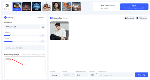 Điều chỉnh các thông số và nhập mô tả chi tiết