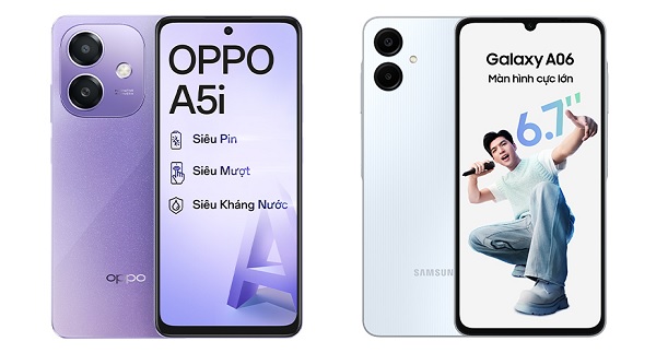 So sánh OPPO A5i và Samsung Galaxy A06