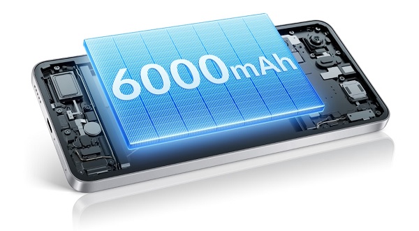 Viên pin “khủng” 6.000 mAh, hỗ trợ sạc nhanh có dây 90W