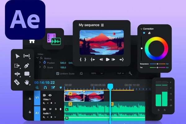 Adobe After Effect có thể làm việc cùng nhiều ứng dụng khác của Adobe