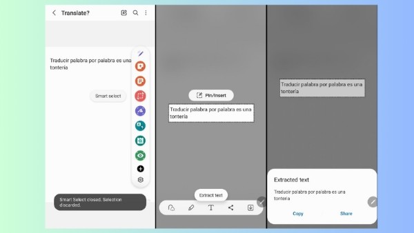 Mở Air Command và chọn Smart Select