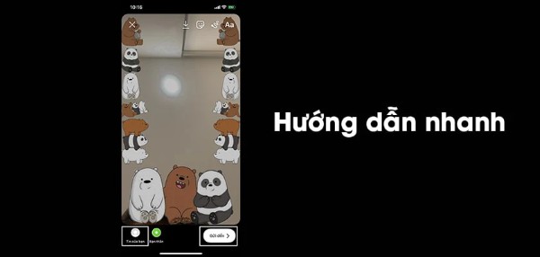 Các bước hướng dẫn nhanh cách chụp hình có ba con gấu