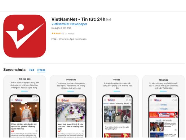 app đọc báo cho iphone