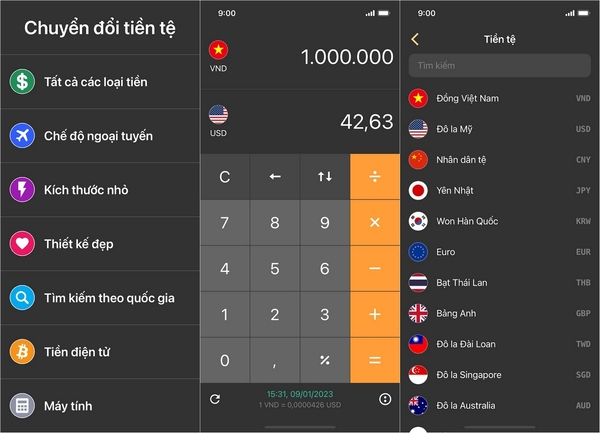 app đổi tiền tệ trên iphone