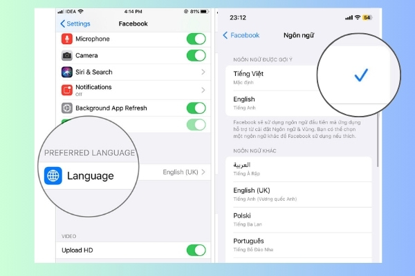 app iphone tải về bị lỗi ngôn ngữ