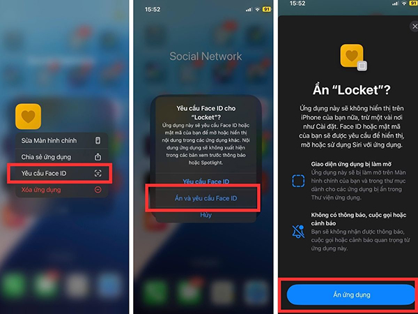 cách ẩn ứng dụng trên iphone