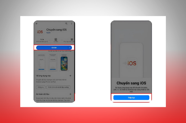 cách chuyển dữ liệu từ android sang iphone