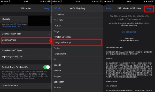 Tiến hành chuyển vùng App Store trên iPhone