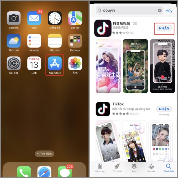 Tìm và tải ứng dụng Douyin