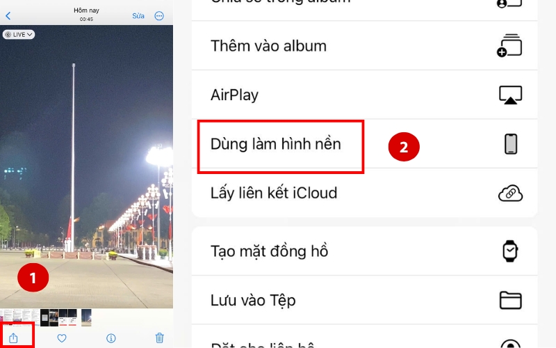 cách đặt hình nền iphone