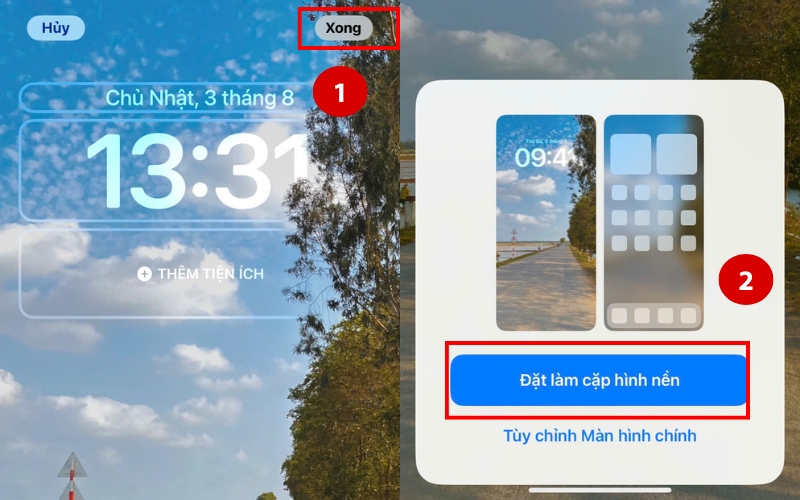 cách đặt hình nền iphone