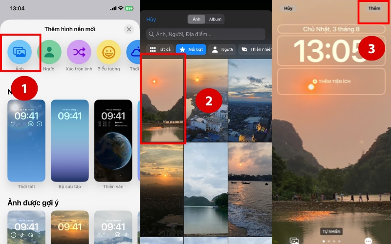cách đặt hình nền iphone