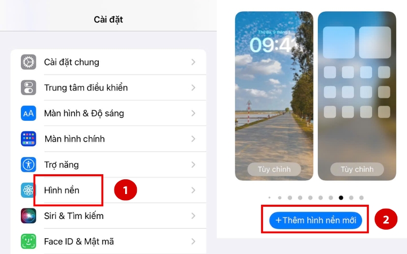 cách đặt hình nền iphone