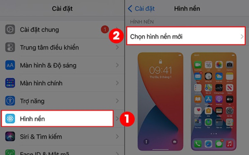 cách đặt hình nền iphone