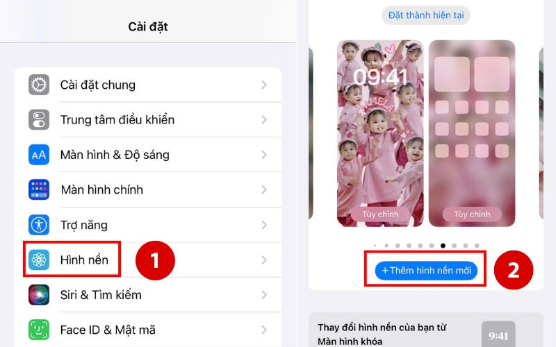 cách đặt hình nền iphone