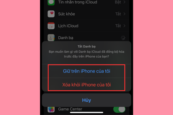 cách đồng bộ danh bạ trên iphone
