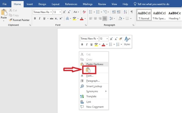 Dán nội dung sang Word