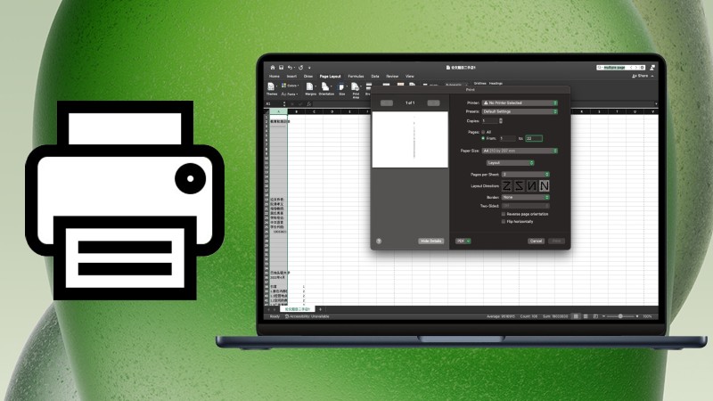 Tính năng in Excel cho phép in trực tiếp các bảng tính 