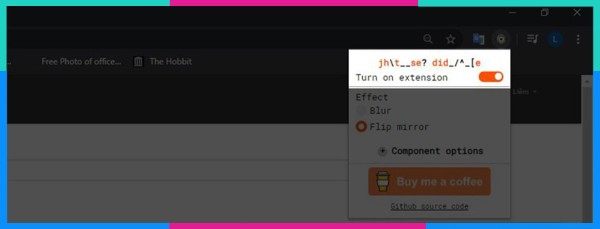 Gạt nút “Turn on extension” 