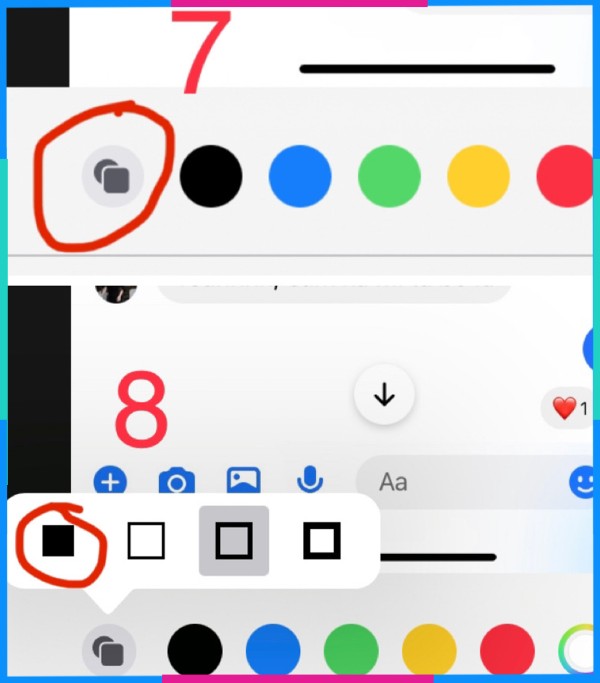 Chọn ô vuông màu đen tô kín