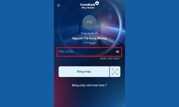 Đăng nhập tài khoản VietinBank