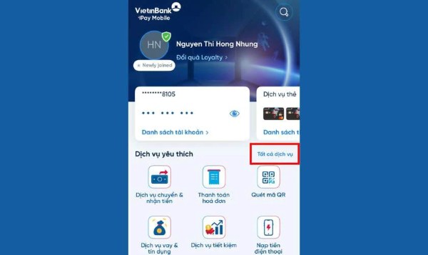 Chọn Tất cả dịch vụ