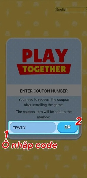 cách nhập code play together trên iphone
