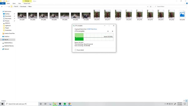 Chọn các tệp ảnh cần sao chép và dán vào thư mục muốn lưu