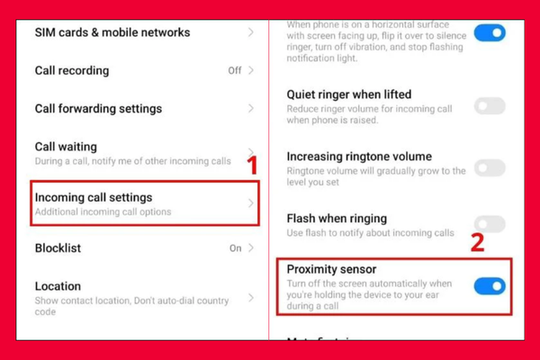 cách tắt cảm biến tiệm cận iphone