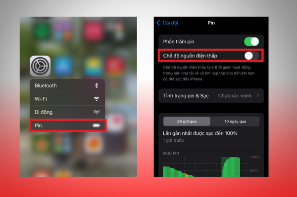 cách tắt chế độ tiết kiệm pin trên iphone