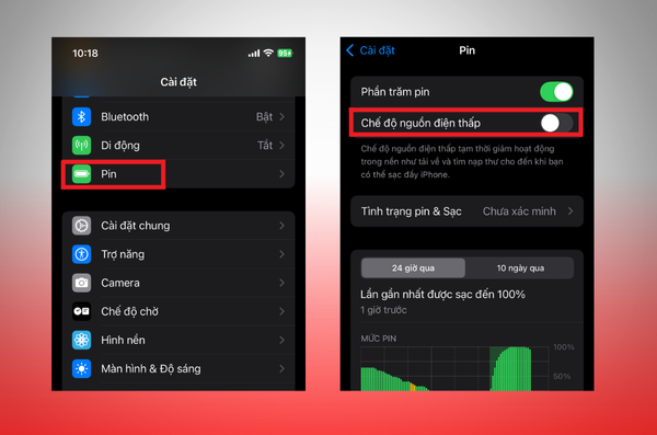 cách tắt chế độ tiết kiệm pin trên iphone