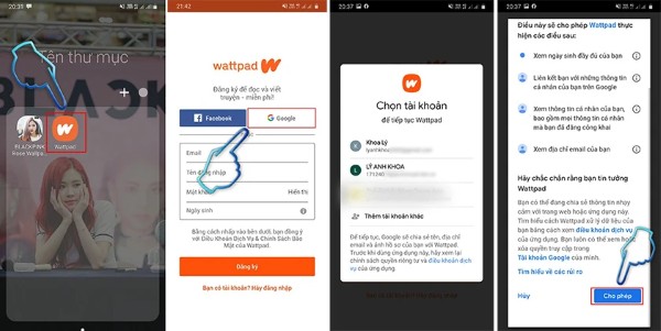 Khôi phục mật khẩu và đăng nhập Wattpad như bình thường