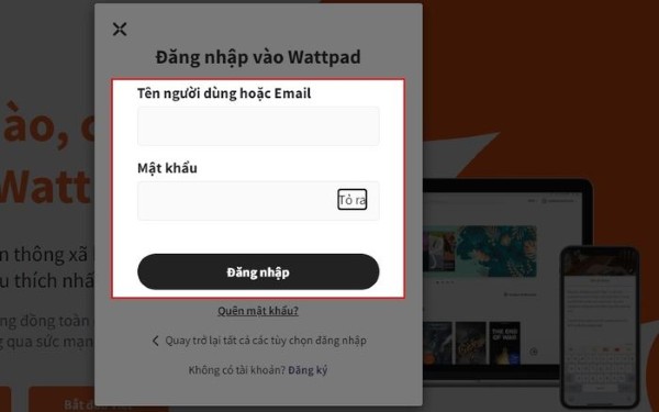 Nhập email đăng ký tài khoản và tạo lại mật khẩu mới