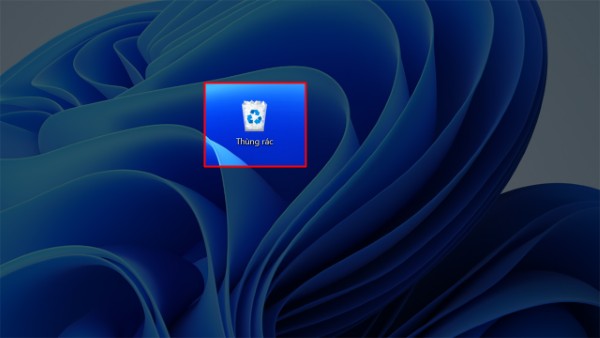 Nhấp đúp chuột vào biểu tượng Recycle Bin