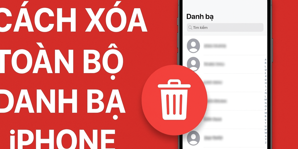 Cách xoá tất cả danh bạ iPhone kèm ảnh minh họa