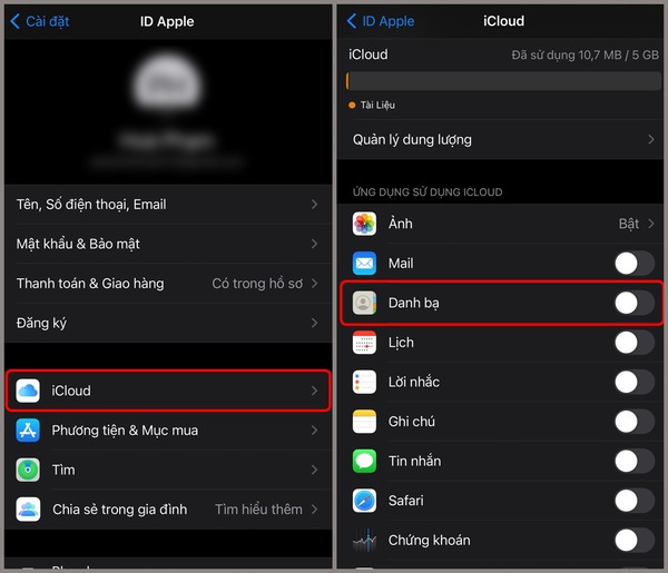 Xóa danh bạ bằn iCloud chỉ trong vài giây