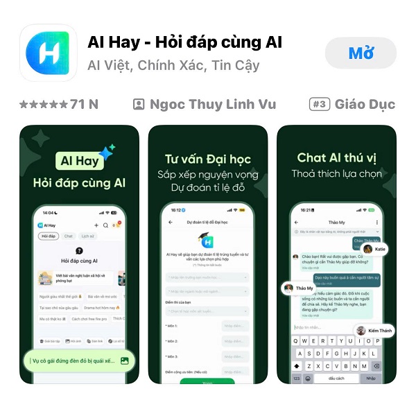 Tải và cài đặt ứng dụng AI Hay trên điện thoại của mình
