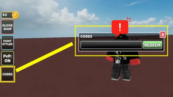 Một số lưu ý khi nhập code Untitled Boxing Game