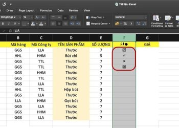 Cách đánh dấu tích vào ô vuông trong Excel
