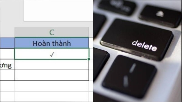 Nhấn Delete