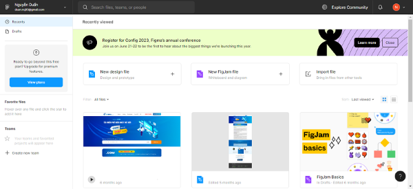 Nhấn “New File” để mở một thiết kế mới