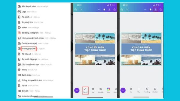 ghép ảnh trên iphone