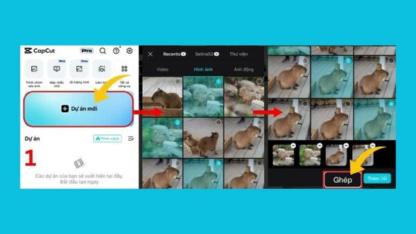 ghép ảnh trên iphone
